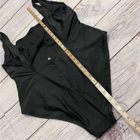 Madewell Second Wave Square-Neck Tank One-Piece Swimsuit Black  Size 2X - Picture 7 of 10